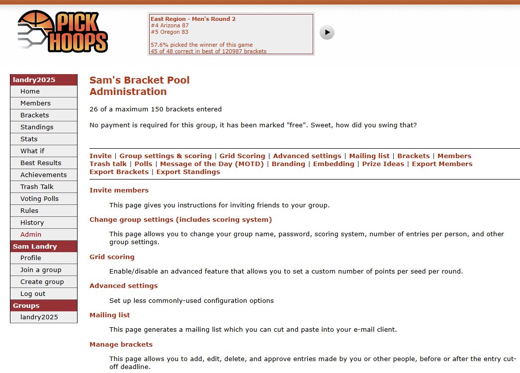 If you are a group administrator, here are some of your capabilities.
